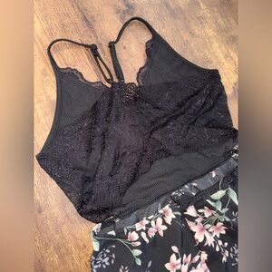 NWOT SHEIN Black Lace Bralette Mini Dress